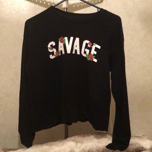 Long sleeve shirt logo Savage